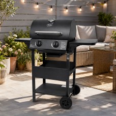 Neo 2 Burner Gas BBQ Grill Side Shelves Warming Rack Bottle Opener Stainless Steel Outdoor Barbecue Automatic Ignition
